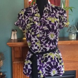 Beautiful Floral Blouse Size Small Petite